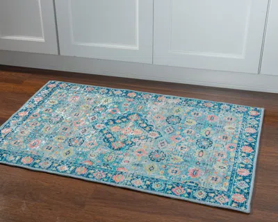Ashley Linon Emerald Canton 2'2" X 3'2" Area Rug In Blue