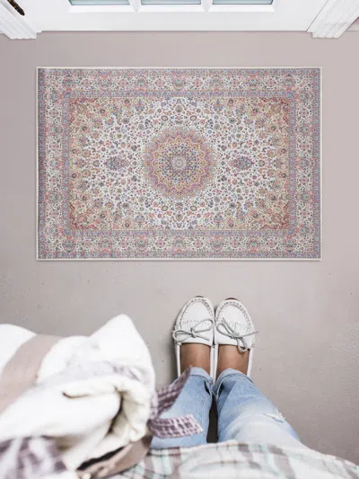 Ashley Linon Emerald Kramer 2'2" X 3'2" Area Rug In White
