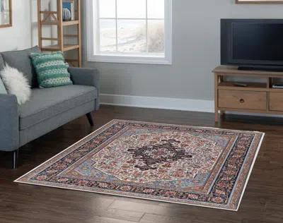 Ashley Linon Emerald Landis 5' X 7' Area Rug In White