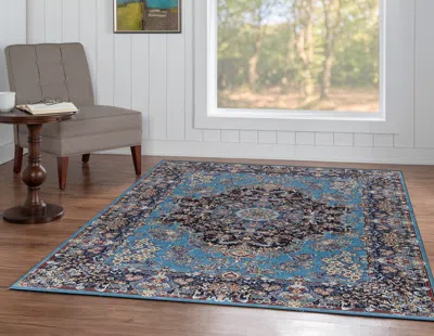 Ashley Linon Emerald Martin 5' X 7' Area Rug In Blue