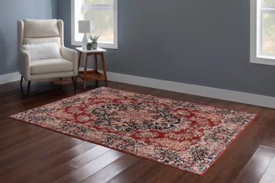 Ashley Linon Emerald Martin 5' X 7' Area Rug In Red