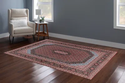 Ashley Linon Emerald Milton 5' X 7' Area Rug In Red