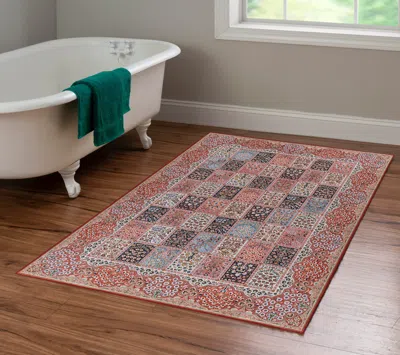 Ashley Linon Emerald Morris 3'3" X 5' Area Rug In Red