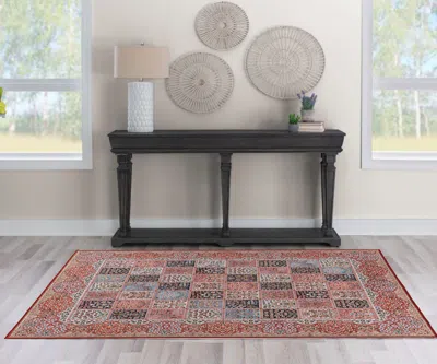 Ashley Linon Emerald Morris 6'7" X 9'7" Area Rug In Red