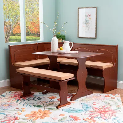 Ashley Linon Hanah Nook With Cushion Set In Brown