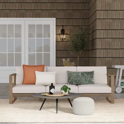 Ashley Linon Isles Outdoor Sofa In Brown