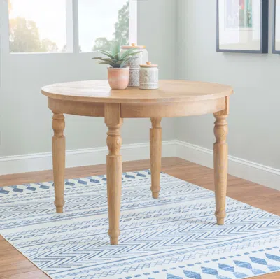 Ashley Linon Ivey Round Dining Table In Brown