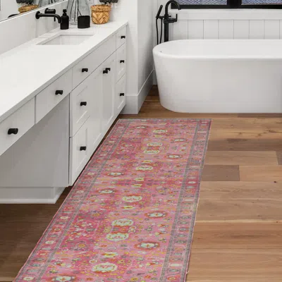 Ashley Linon Lana Aydin 2' X 10' Runner Rug In Pink