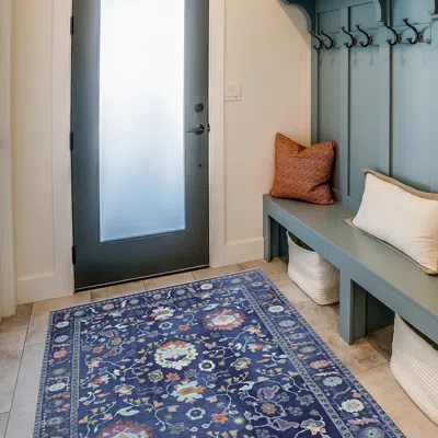 Ashley Linon Lana Edina 3' X 5' Accent Rug In Blue