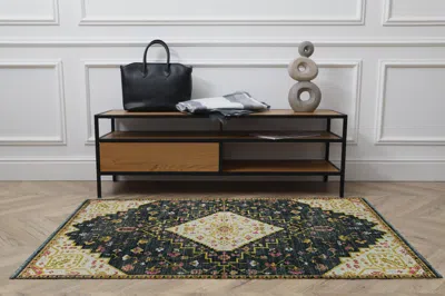 Ashley Linon Lana Gazia 3' X 5' Accent Rug In Black