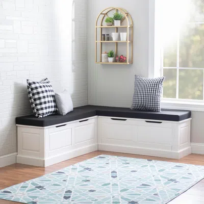 Ashley Linon Landin Nook With Cushion Set In White