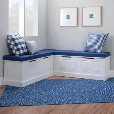 Ashley Linon Landin Nook With Cushion Set In Blue