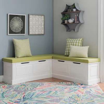 Ashley Linon Landin Nook With Cushion Set In Green
