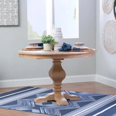 Ashley Linon Langston Solid Dining Table In Brown