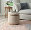 Ashley Linon Ottoman With Storage In Brown