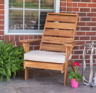 Ashley Linon Outdoor Adirondack Chair In Brown