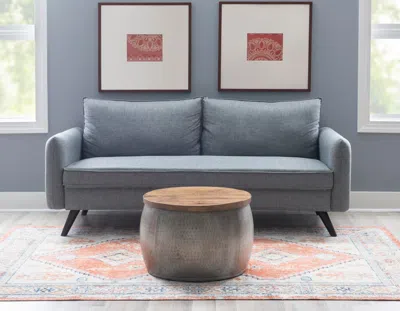 Ashley Linon Pruitt Small Storage Drum In Gray