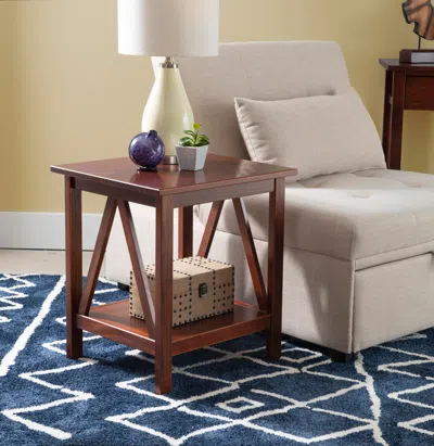 Ashley Linon Titian End Table In Brown