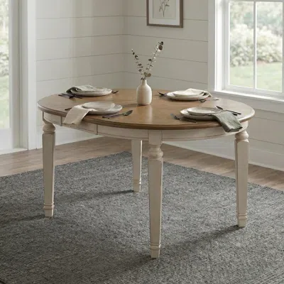 Ashley Linon Welliver Extendable Dining Table In Brown