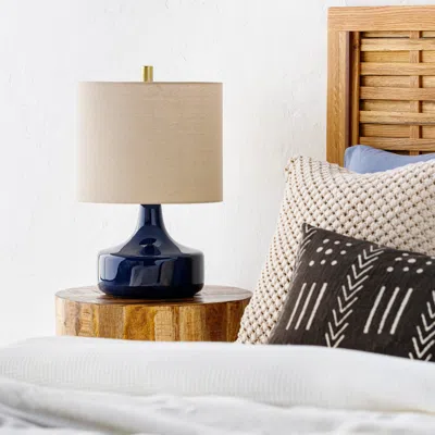 Ashley Livabliss Rita Blue Table Lamp In Multi