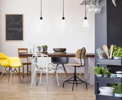 Ashley Living District Mera 1 Light Black Pendant In Multi