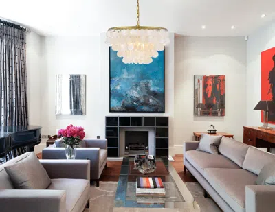 Ashley Living District Selene 4 Light Brass Pendant In Multi