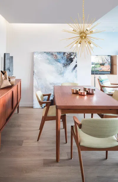 Ashley Living District Timber 8 Light Brass Pendant In Gold