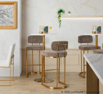 Ashley Lumisource Demi Bar Height Stool (set Of 2) In Multi