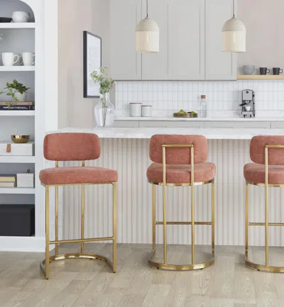 Ashley Lumisource Demi Counter Height Bar Stool (set Of 2) In Orange