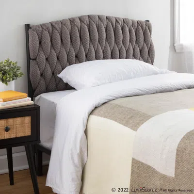 Ashley Lumisource Matisse Solid Twin/twin Xl Upholstered Headboard In Gray