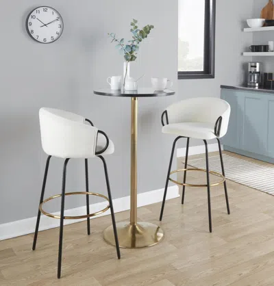 Ashley Lumisource Pebble Adjustable Bar Table In Animal Print