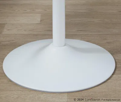 Ashley Lumisource Pebble Adjustable Height Bar Table In White
