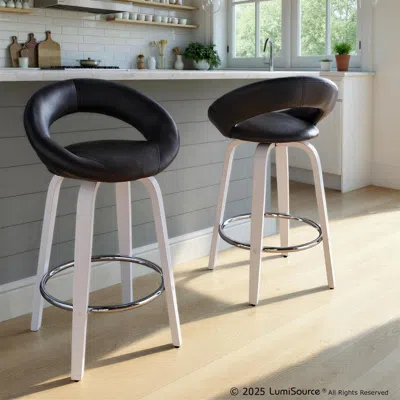 Ashley Lumisource Posh Counter Height Bar Stool (set Of 2) In Multi