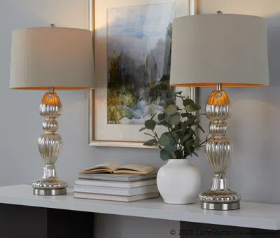 Ashley Lumisource Spade Table Lamp (set Of 2) In Multi