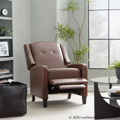 Ashley Lumisource Stanley Manual Recliner In Brown