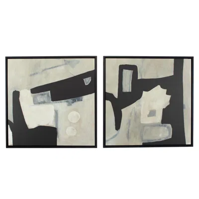 Ashley Luxe Abstract Block Composition Canvas 44 X (set Of 2) In Green
