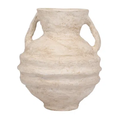 Ashley Luxe Artisanal Textured Vase In Neutral
