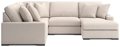 Ashley Luxe Calden Boucle 4-piece Modular Sectional With Chaise In Oyster