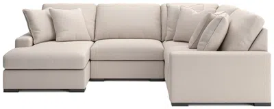 Ashley Luxe Calden Boucle 4-piece Modular Sectional With Chaise In Oyster