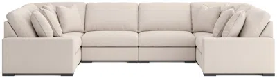 Ashley Luxe Calden Boucle 6-piece Modular U-shaped Sectional In Oyster
