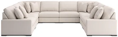Ashley Luxe Calden Boucle 8-piece Modular U-shaped Sectional In Oyster