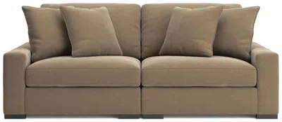 Ashley Luxe Calden Velvet 2-piece Modular Sectional Sofa In Sable