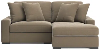 Ashley Luxe Calden Velvet 2-piece Modular Sectional With Chaise In Sable