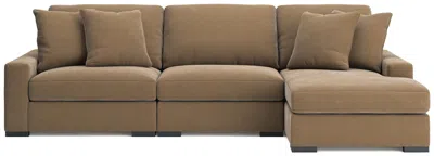 Ashley Luxe Calden Velvet 3-piece Modular Sectional With Chaise In Multi