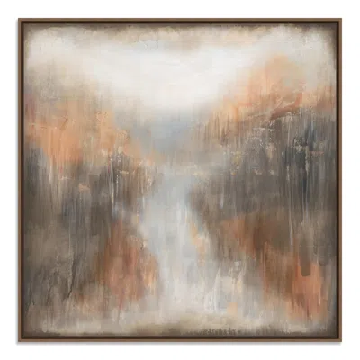 Ashley Luxe Terracotta Haze Canvas - Panel Iii Large In Brown
