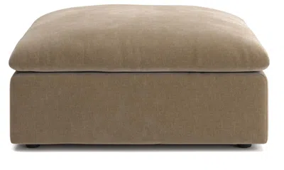 Ashley Luxe Whitehaven Velvet Oversized Accent Ottoman In Brown