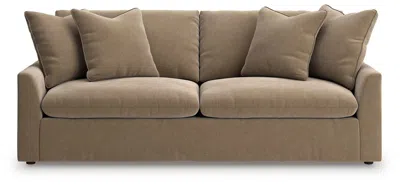 Ashley Luxe Whitehaven Velvet Sofa In Brown