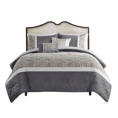 Ashley Madison Park Amelia 5-piece King/california King Comforter Set In Burgundy