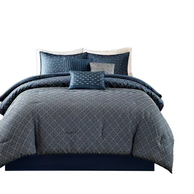 Ashley Madison Park Biloxi 7-piece California King Comforter Set In Blue