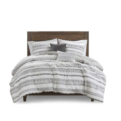 Ashley Madison Park Fraser 5-piece Full/queen Comforter Set In Black